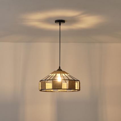 Suspension filaire 1xE27/15W/230V beige