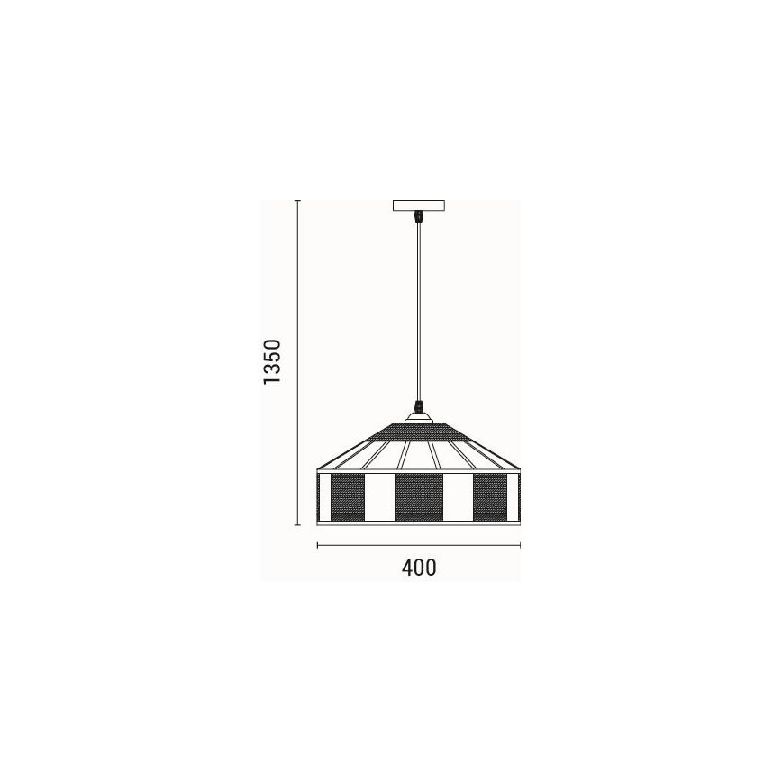 Suspension filaire 1xE27/15W/230V beige
