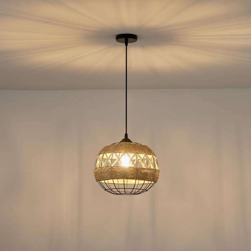 Suspension filaire 1xE27/15W/230V beige