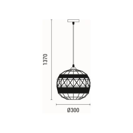 Suspension filaire 1xE27/15W/230V beige