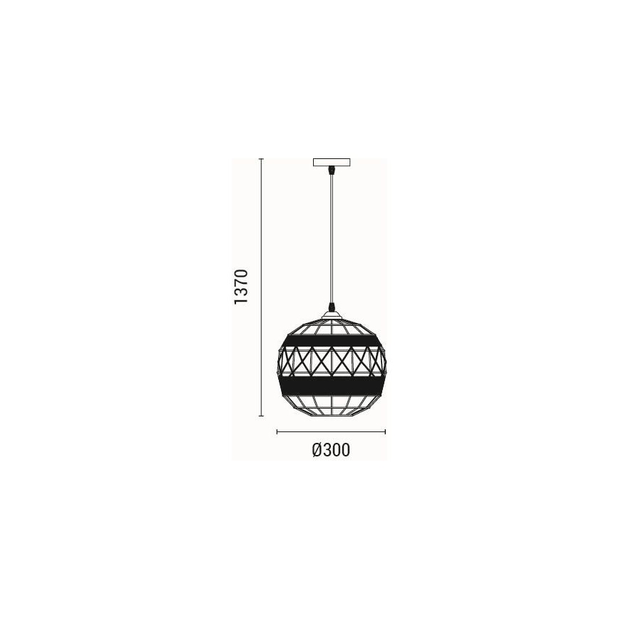 Suspension filaire 1xE27/15W/230V beige