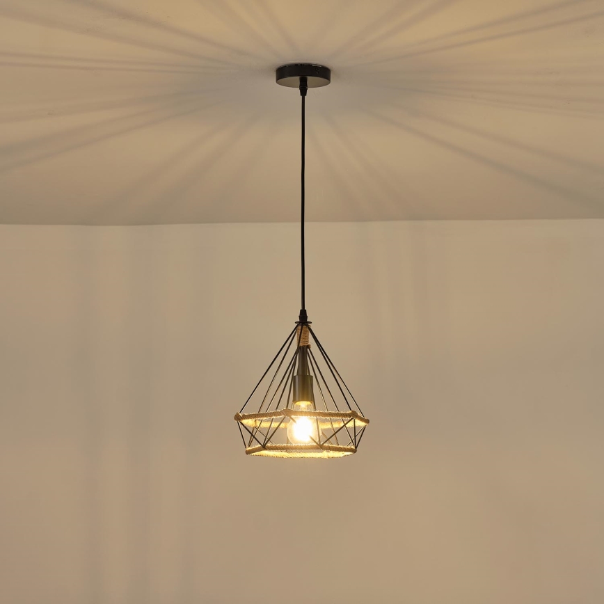 Suspension filaire 1xE27/15W/230V beige