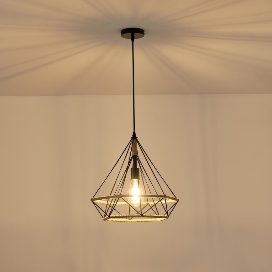 Suspension filaire 1xE27/15W/230V beige