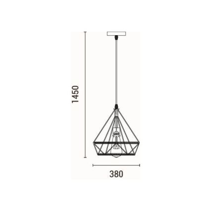 Suspension filaire 1xE27/15W/230V beige