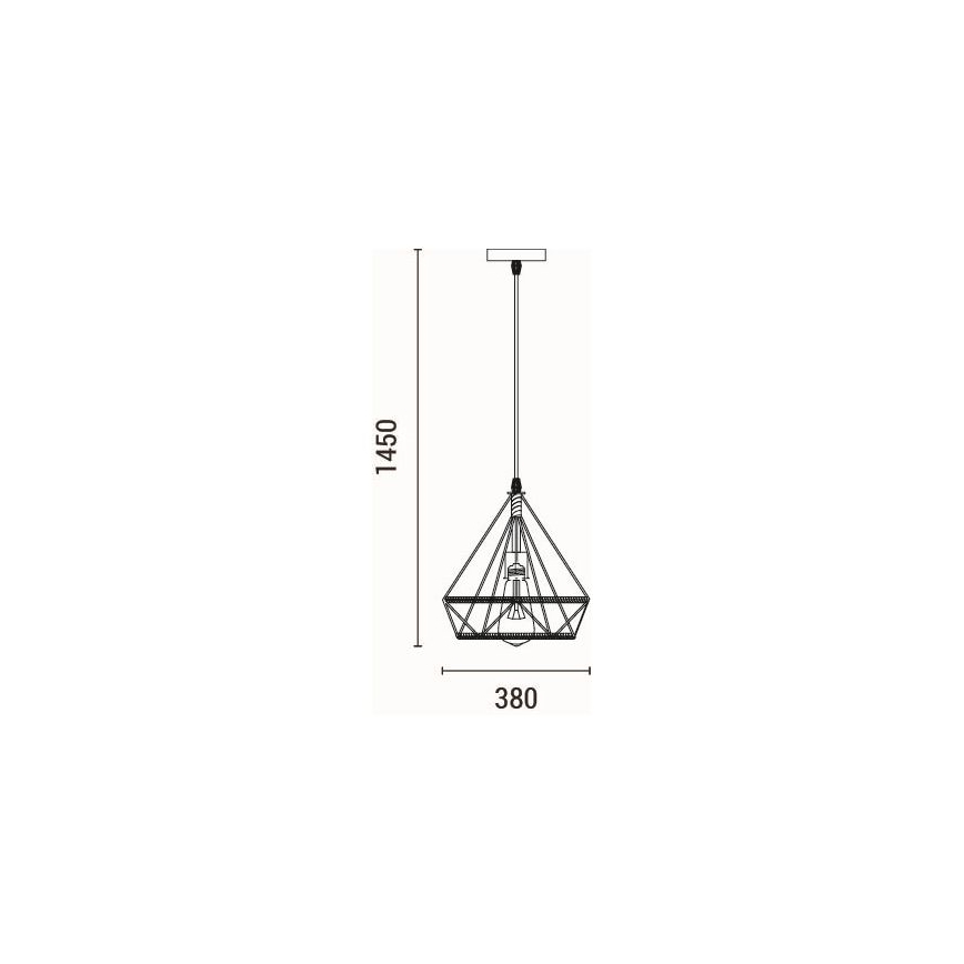 Suspension filaire 1xE27/15W/230V beige