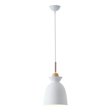 Suspension filaire 1xE27/15W/230V blanc d. 19,5 cm