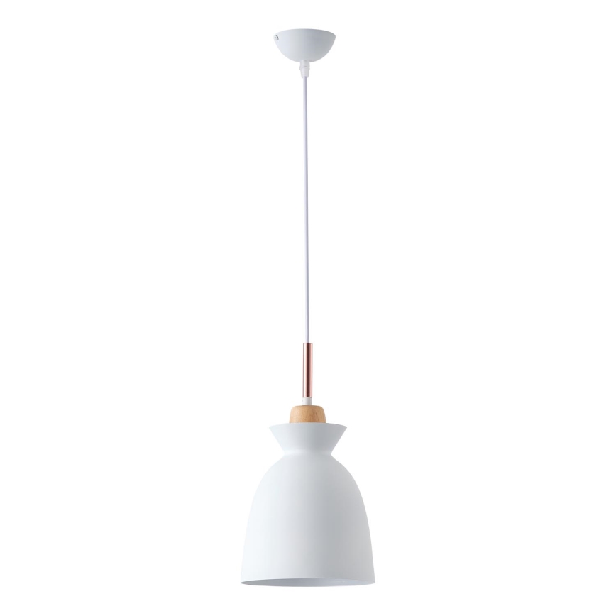Suspension filaire 1xE27/15W/230V blanc d. 19,5 cm