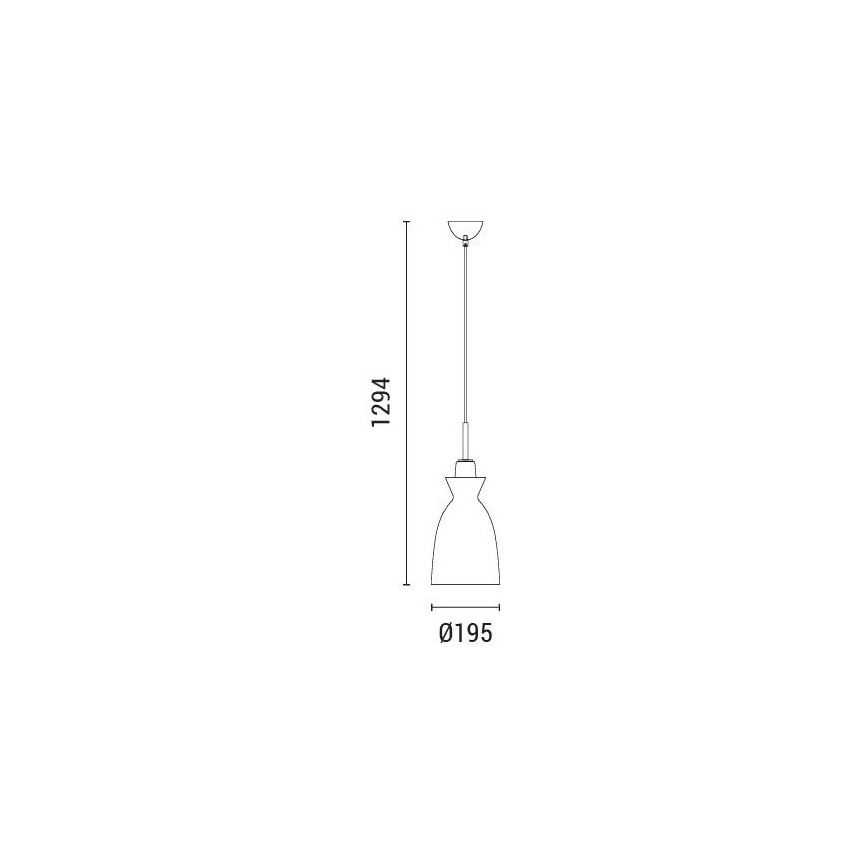 Suspension filaire 1xE27/15W/230V blanc d. 19,5 cm
