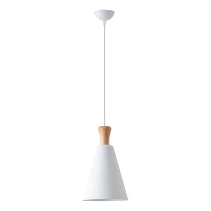 Suspension filaire 1xE27/15W/230V blanc d. 20 cm