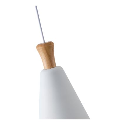 Suspension filaire 1xE27/15W/230V blanc d. 20 cm