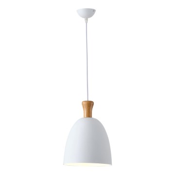 Suspension filaire 1xE27/15W/230V blanc d. 23 cm