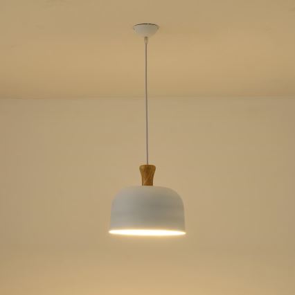 Suspension filaire 1xE27/15W/230V blanc d. 27 cm