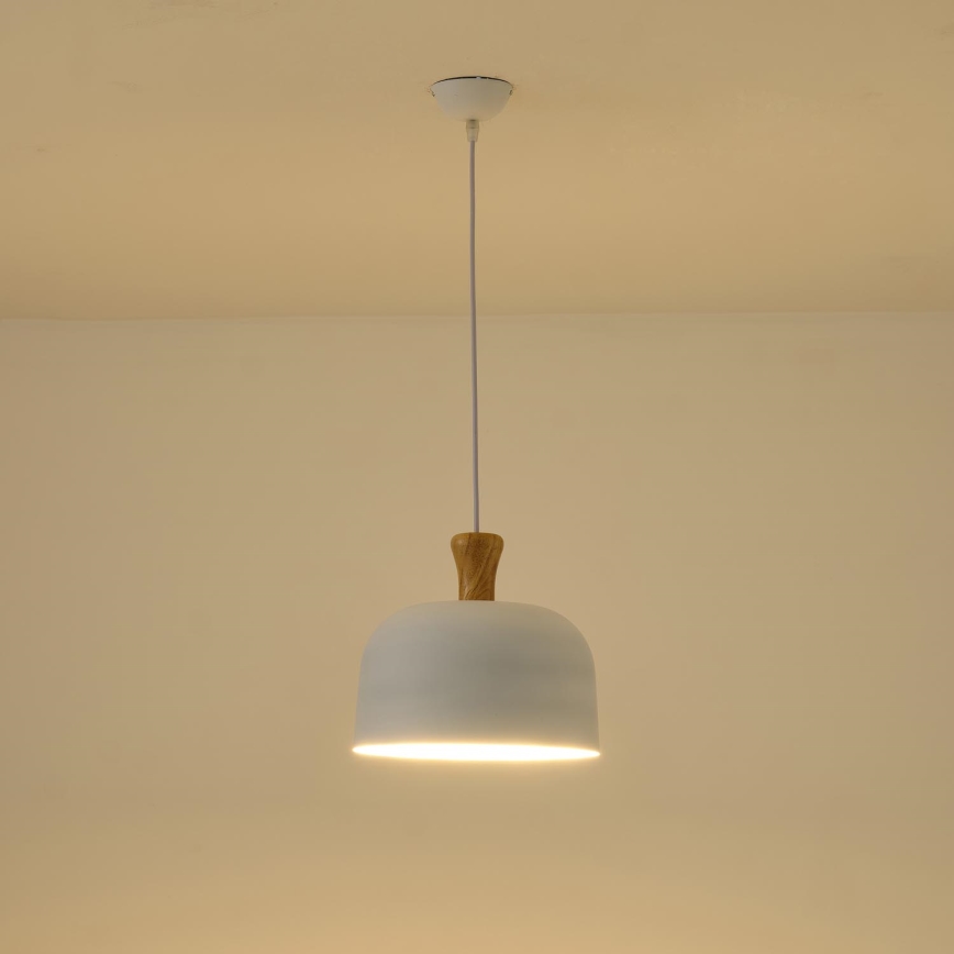 Suspension filaire 1xE27/15W/230V blanc d. 27 cm