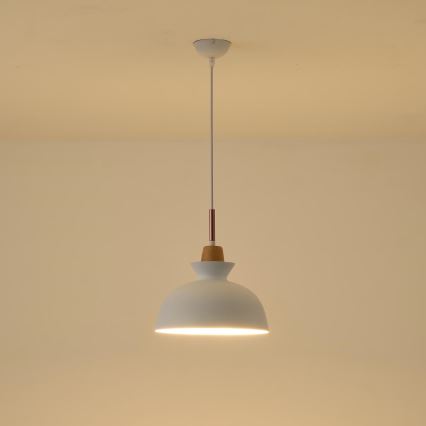 Suspension filaire 1xE27/15W/230V blanc d. 28 cm
