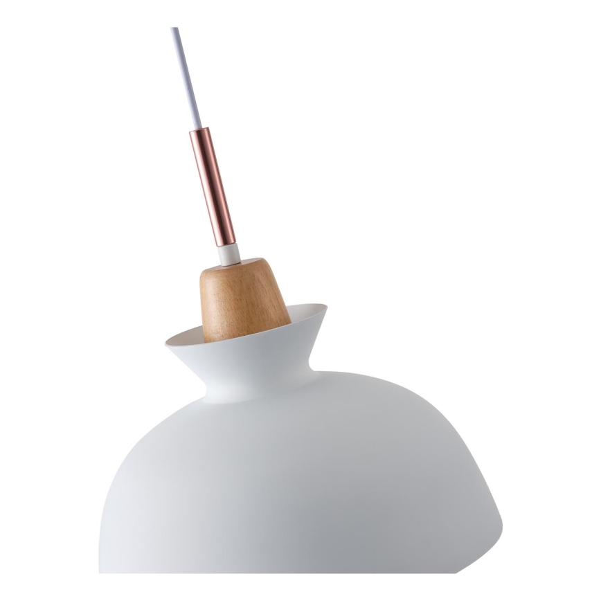 Suspension filaire 1xE27/15W/230V blanc d. 28 cm