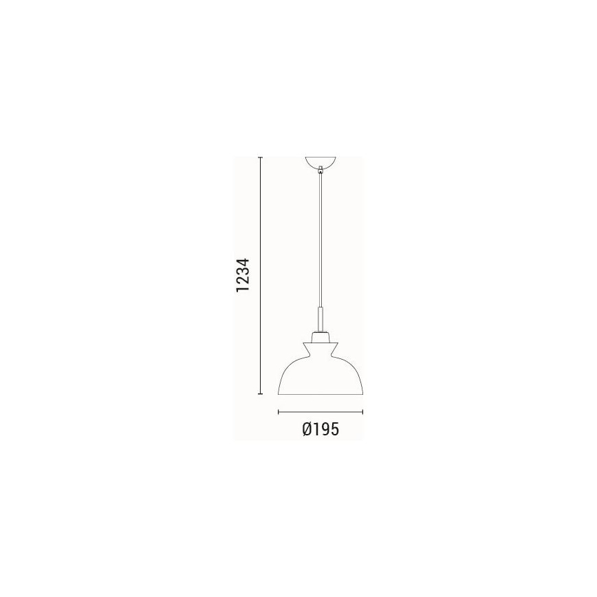 Suspension filaire 1xE27/15W/230V blanc d. 28 cm