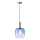 Suspension filaire 1xE27/15W/230V bleu/fumé d. 20 cm