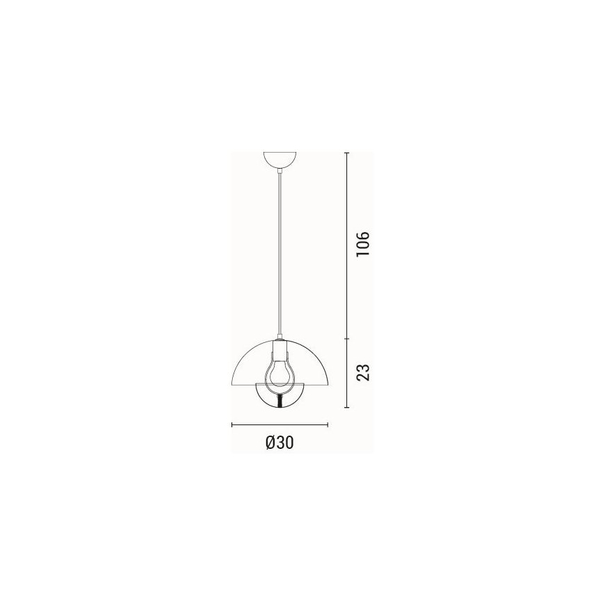 Suspension filaire 1xE27/15W/230V bleu