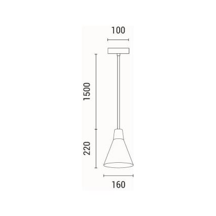 Suspension filaire 1xE27/15W/230V crème