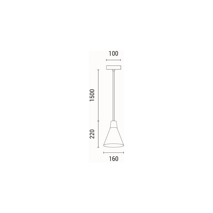 Suspension filaire 1xE27/15W/230V crème