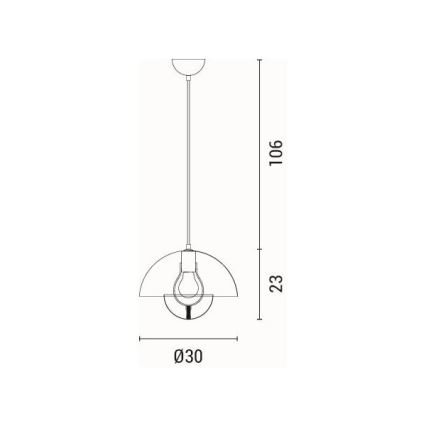 Suspension filaire 1xE27/15W/230V crème