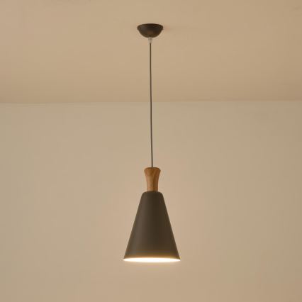 Suspension filaire 1xE27/15W/230V gris d. 20 cm