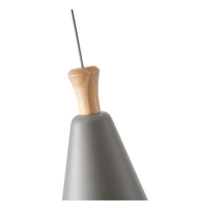 Suspension filaire 1xE27/15W/230V gris d. 20 cm