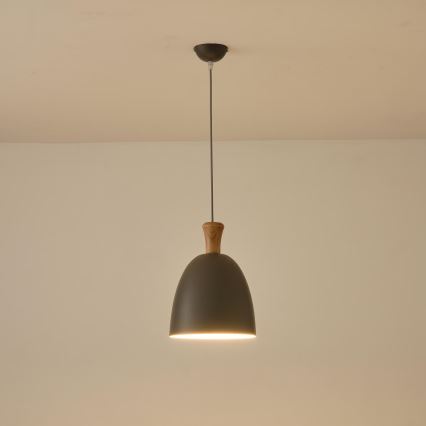 Suspension filaire 1xE27/15W/230V gris d. 23 cm