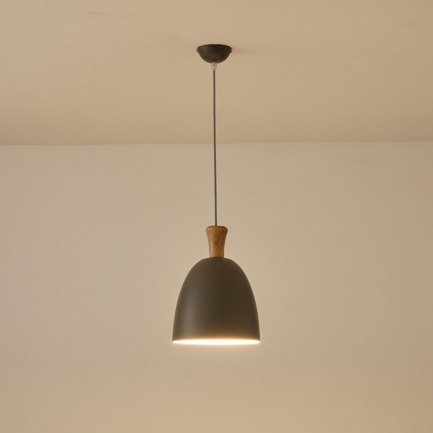 Suspension filaire 1xE27/15W/230V gris d. 23 cm