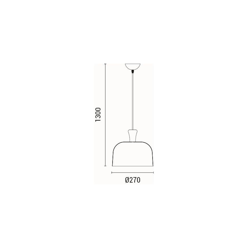 Suspension filaire 1xE27/15W/230V gris d. 27 cm