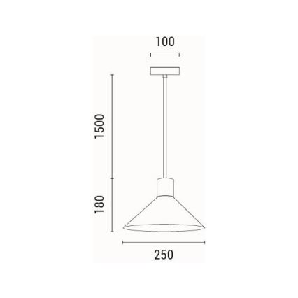 Suspension filaire 1xE27/15W/230V gris