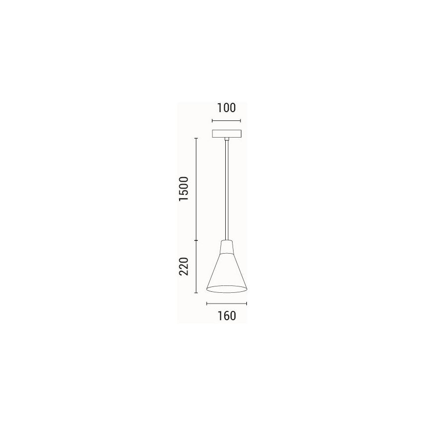 Suspension filaire 1xE27/15W/230V gris
