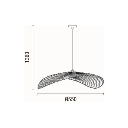 Suspension filaire 1xE27/15W/230V