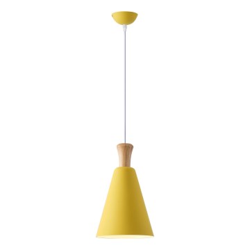 Suspension filaire 1xE27/15W/230V jaune d. 20 cm
