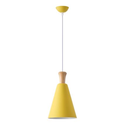 Suspension filaire 1xE27/15W/230V jaune d. 20 cm