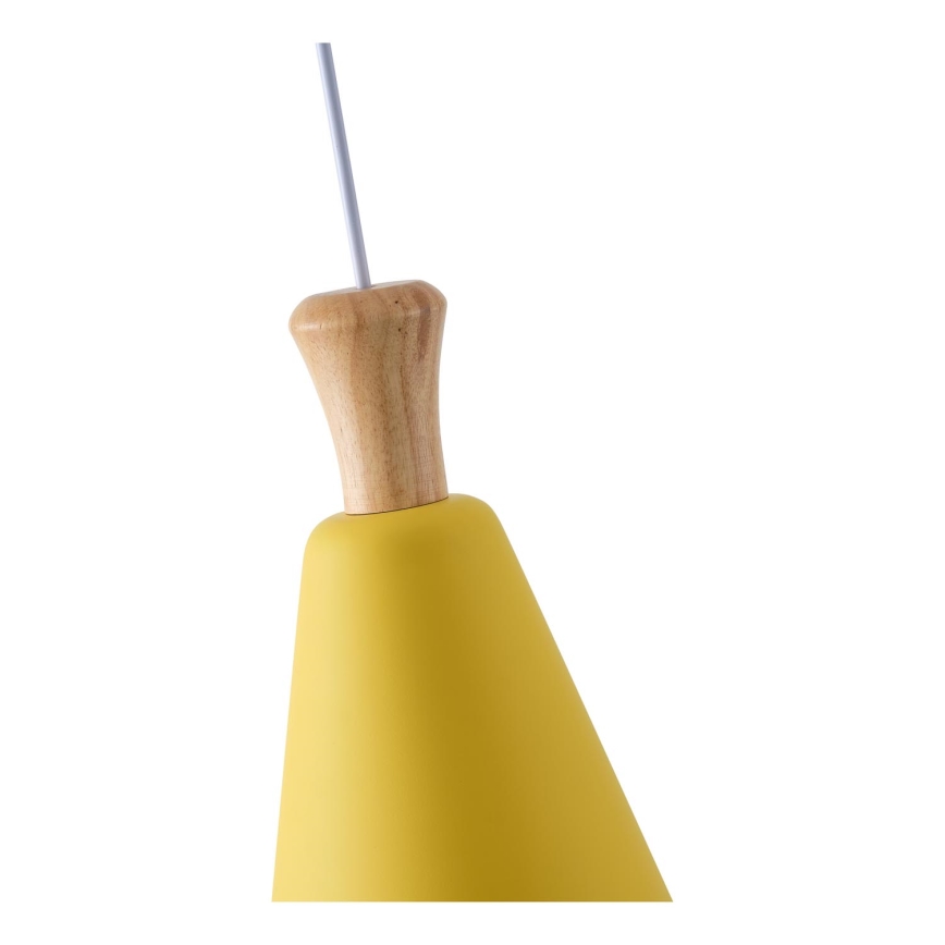 Suspension filaire 1xE27/15W/230V jaune d. 20 cm