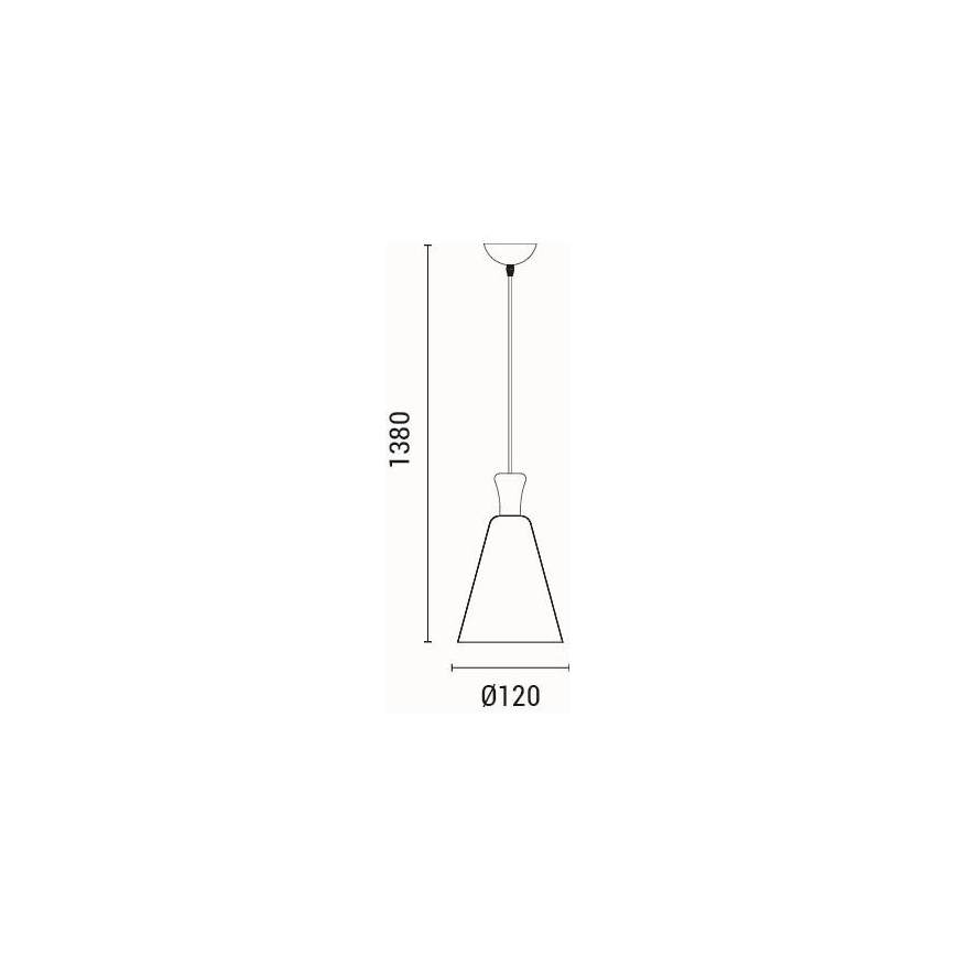Suspension filaire 1xE27/15W/230V jaune d. 20 cm