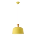 Suspension filaire 1xE27/15W/230V jaune pr. 27 cm