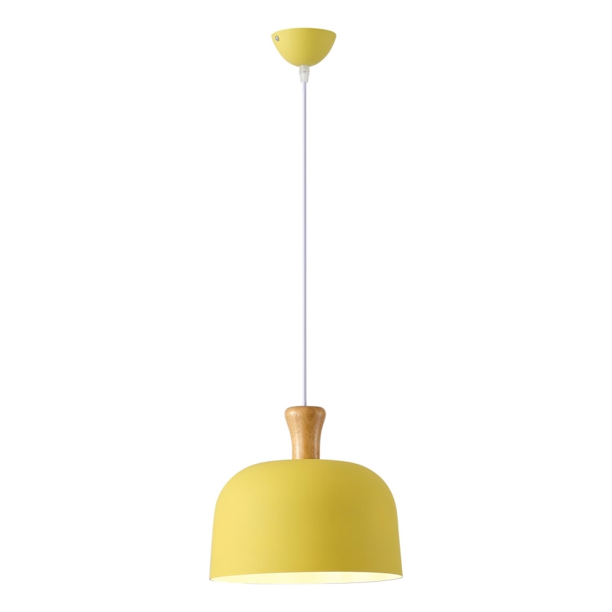 Suspension filaire 1xE27/15W/230V jaune pr. 27 cm