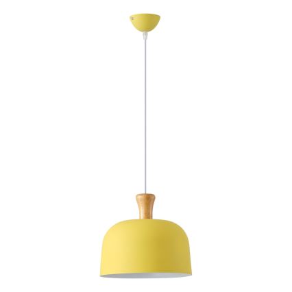 Suspension filaire 1xE27/15W/230V jaune pr. 27 cm