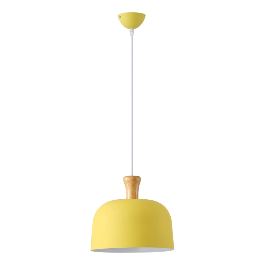 Suspension filaire 1xE27/15W/230V jaune pr. 27 cm