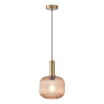 Suspension filaire 1xE27/15W/230V marron d. 20 cm