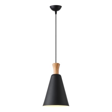 Suspension filaire 1xE27/15W/230V noir d. 20 cm