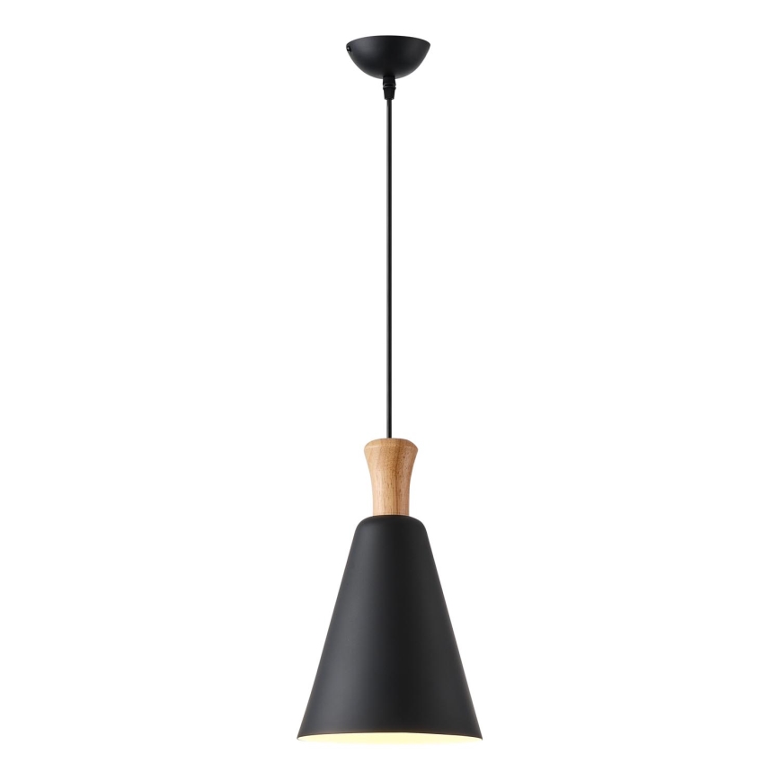Suspension filaire 1xE27/15W/230V noir d. 20 cm