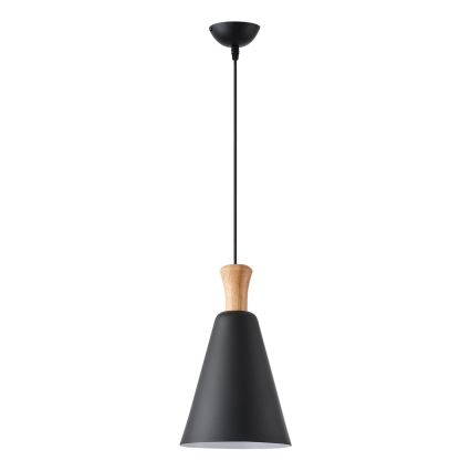 Suspension filaire 1xE27/15W/230V noir d. 20 cm