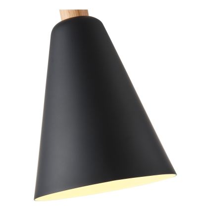 Suspension filaire 1xE27/15W/230V noir d. 20 cm