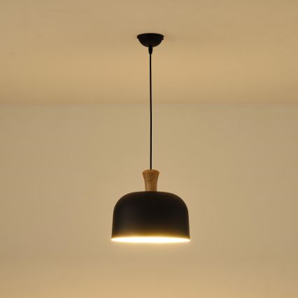 Suspension filaire 1xE27/15W/230V noir d. 27 cm