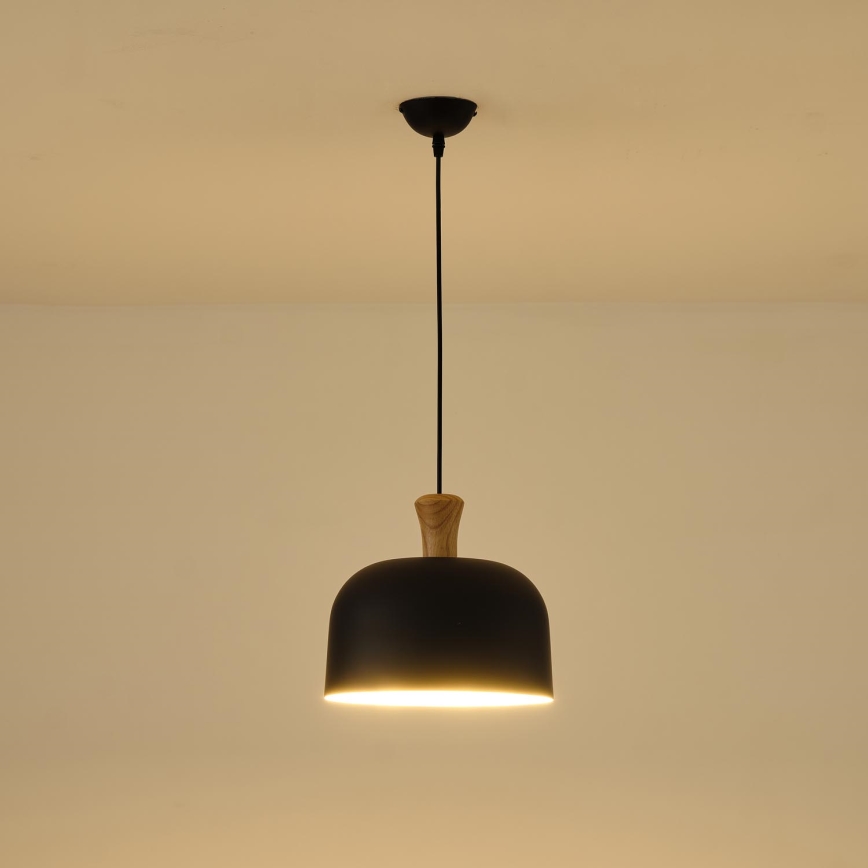 Suspension filaire 1xE27/15W/230V noir d. 27 cm