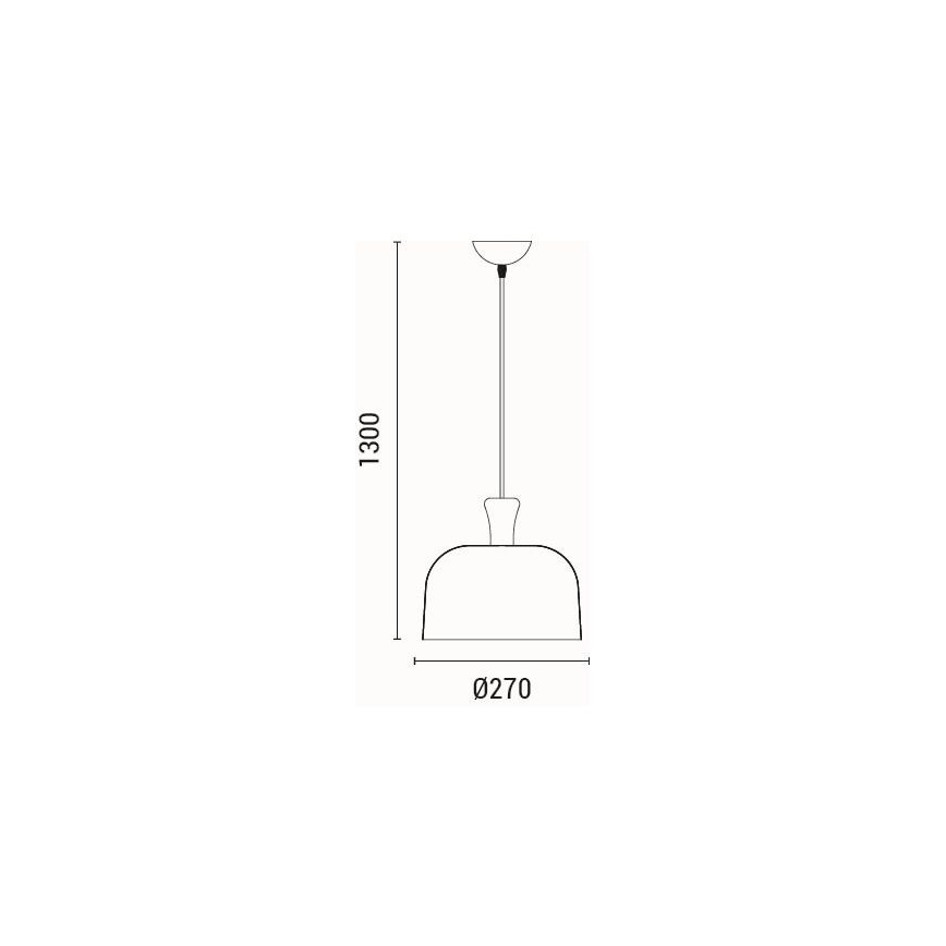 Suspension filaire 1xE27/15W/230V noir d. 27 cm