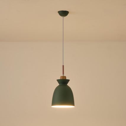 Suspension filaire 1xE27/15W/230V vert d. 19,5 cm